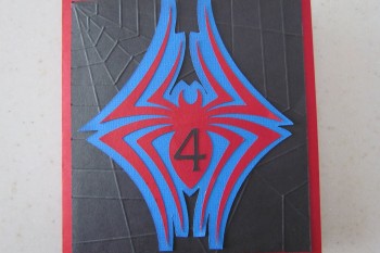 Spider card made with Cricut and Score Board
