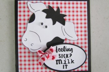Cow Card made with Cricut