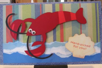 Lobster Card made with Cricut
