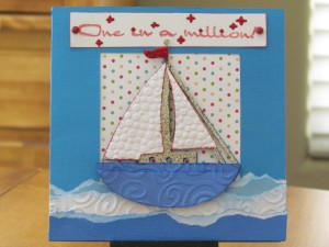 Sailboat Card made with Cricut Life's a Beach