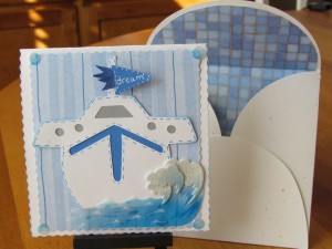 Sailboat Card made with Cricut