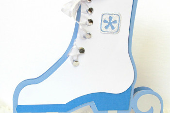Ice Skate Card made with Cricut