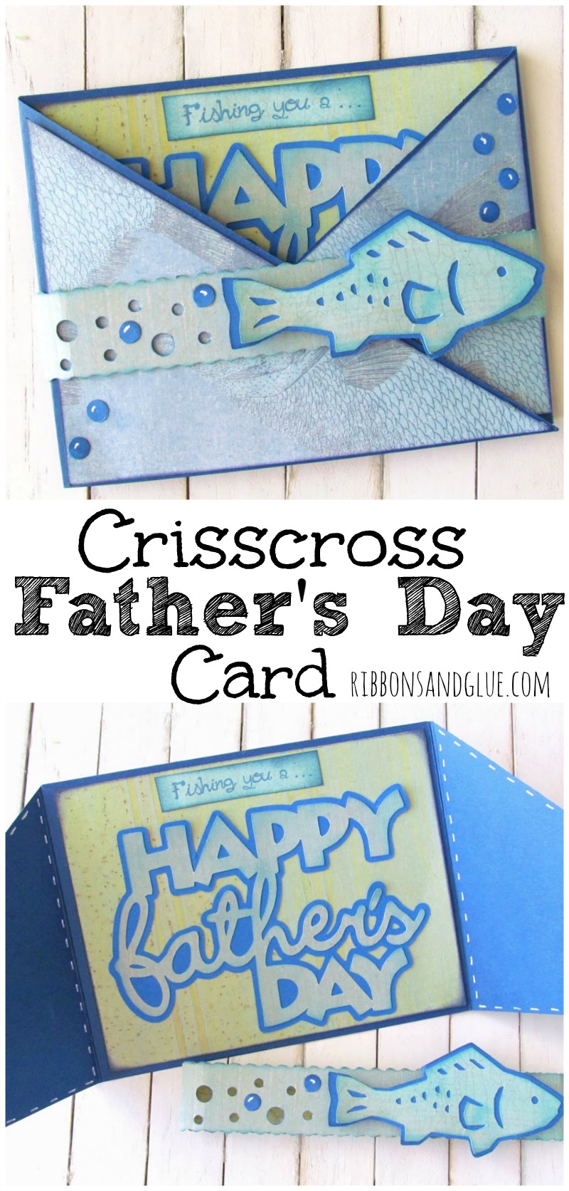 Give dad a unique crisscross fish themed Father's Day card perfect for any fish loving dad.  
