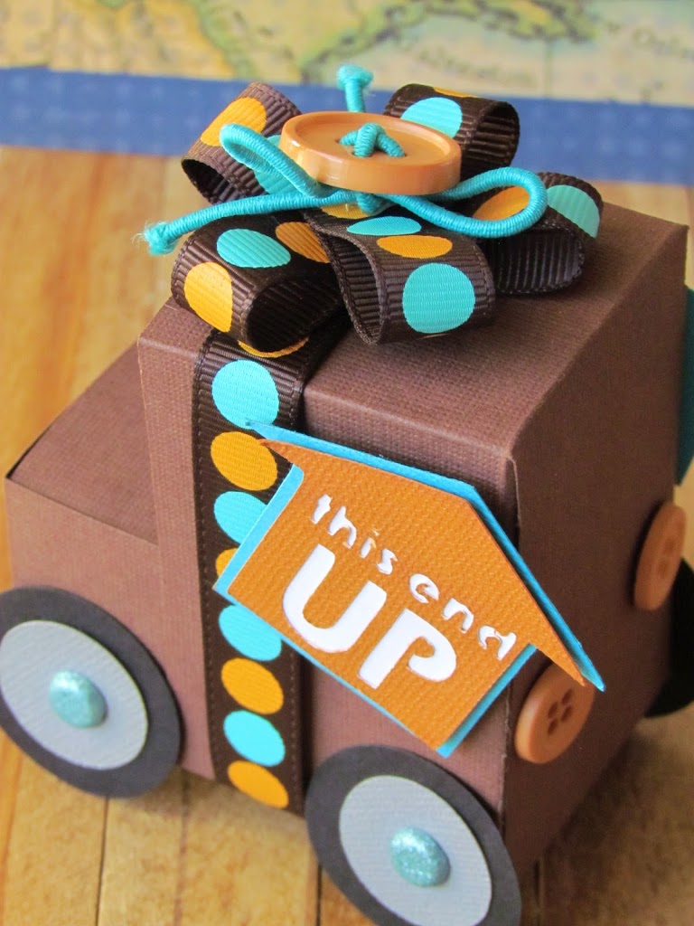 UPS truck made with paper and cricut