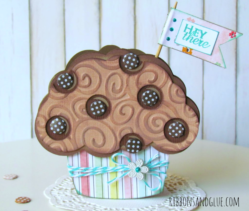 Chocolate Chip Muffin Card made with @silhouetteamerica
