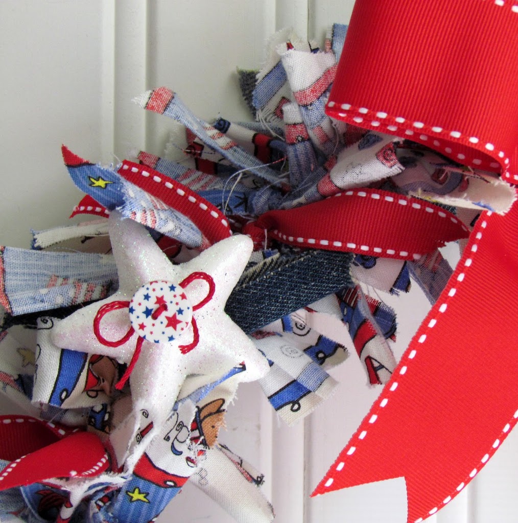 Patriotic Rag Wreath