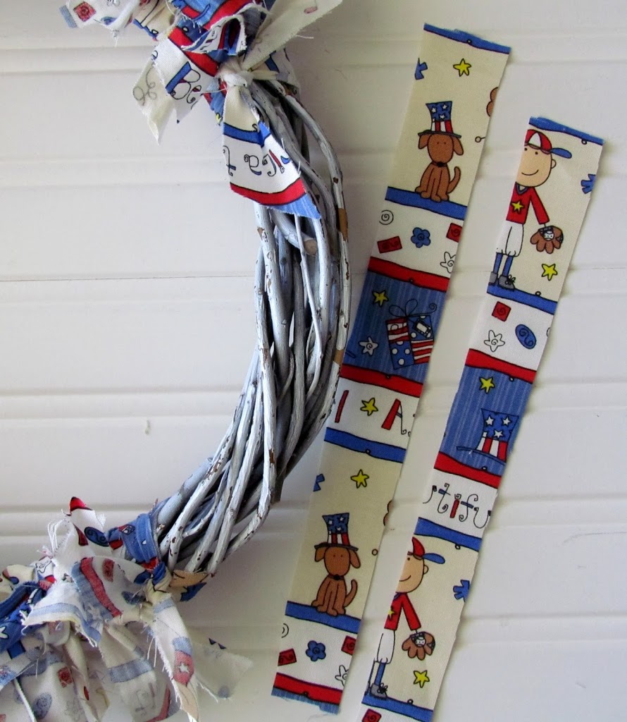 How to make a rag wreath with fabric scraps