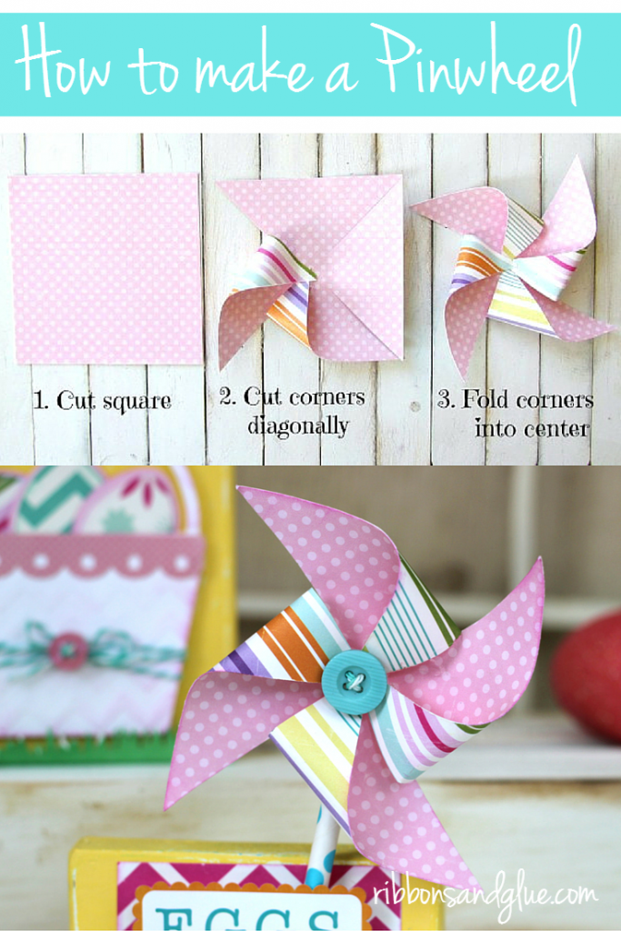 How to make a Pinwheel out of paper. Such an easy papercraft perfect to make for any season! 