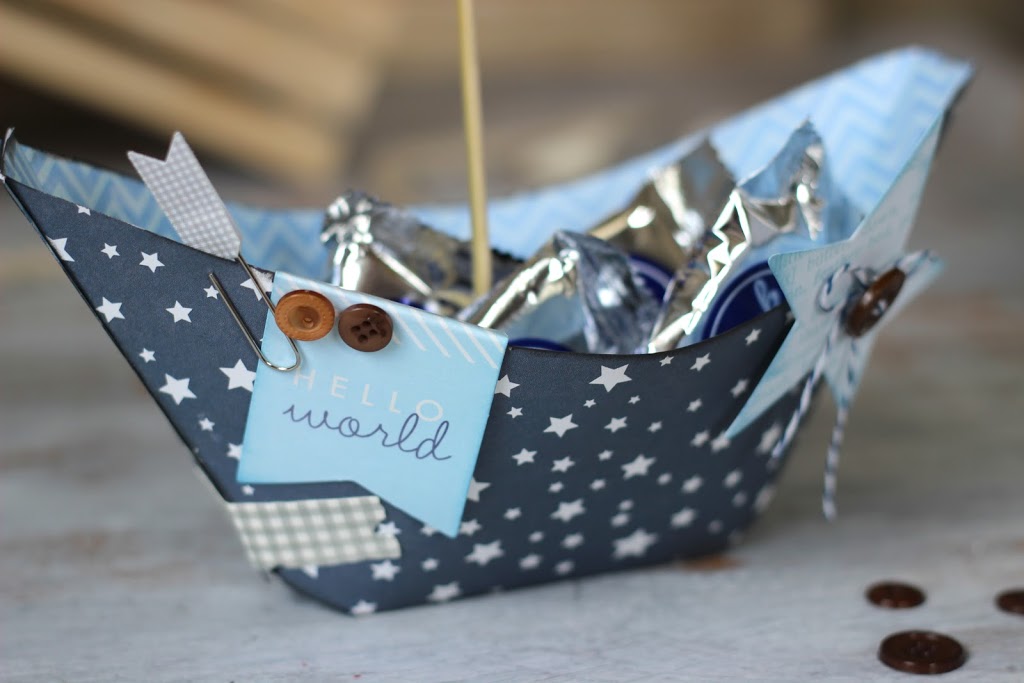 Paper Sailboat Centerpiece perfect for any Nautical themed Baby Shower