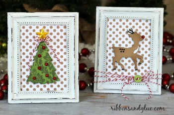 DIY Christmas Frames made from @silhouetteamerica shapes
