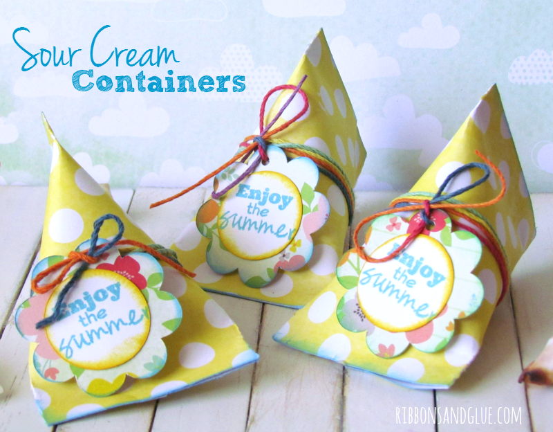 How to make Sour Cream Containers. Great end of school classroom treats!