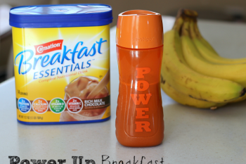 Power Up Breakfast with Nestle Carnation Breakfast Essentials and a customized cup.