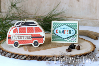 Happy Camper Cards made with @ silhouetteamerica and @echoparkpaper The Wild Life kit.