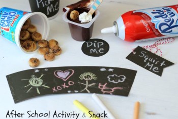 After School Snack and Activity using Chalkboard Paper