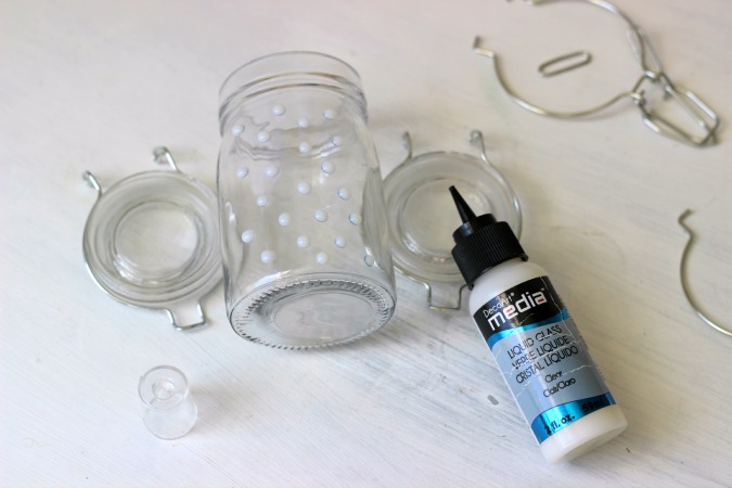 DecoArt Liquid Glass to make DIY Milk Glass