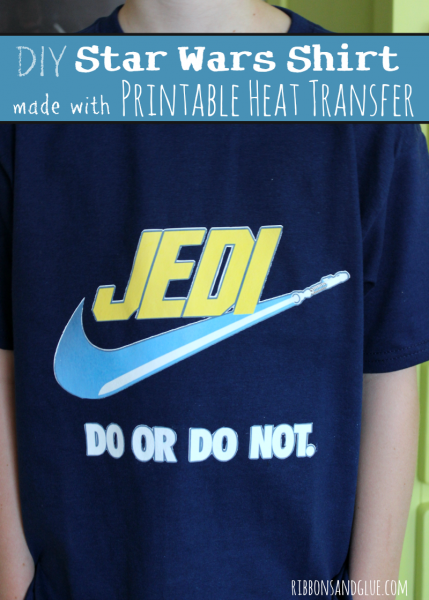 DIY Star Wars Shirt made with Printable Heat Transfer