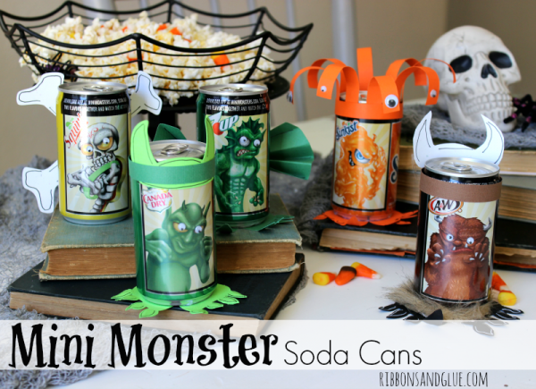 Halloween Mini Monster Soda Cans