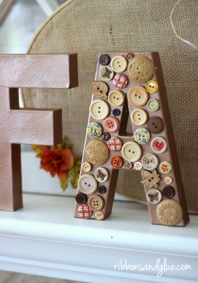 Fall Button Letters