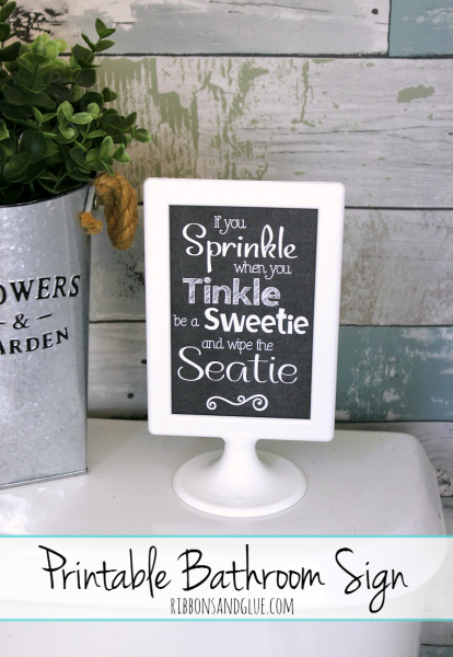 Printable Bathroom Sign
