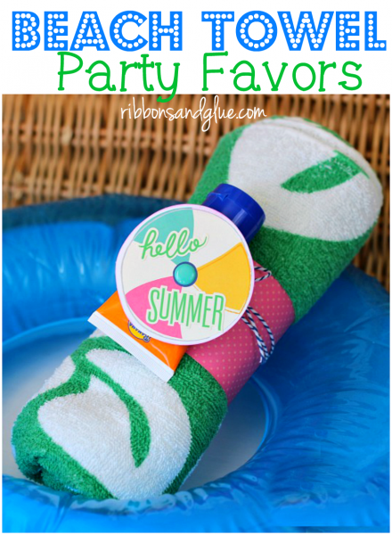 Beach Towel Pool Party Favors