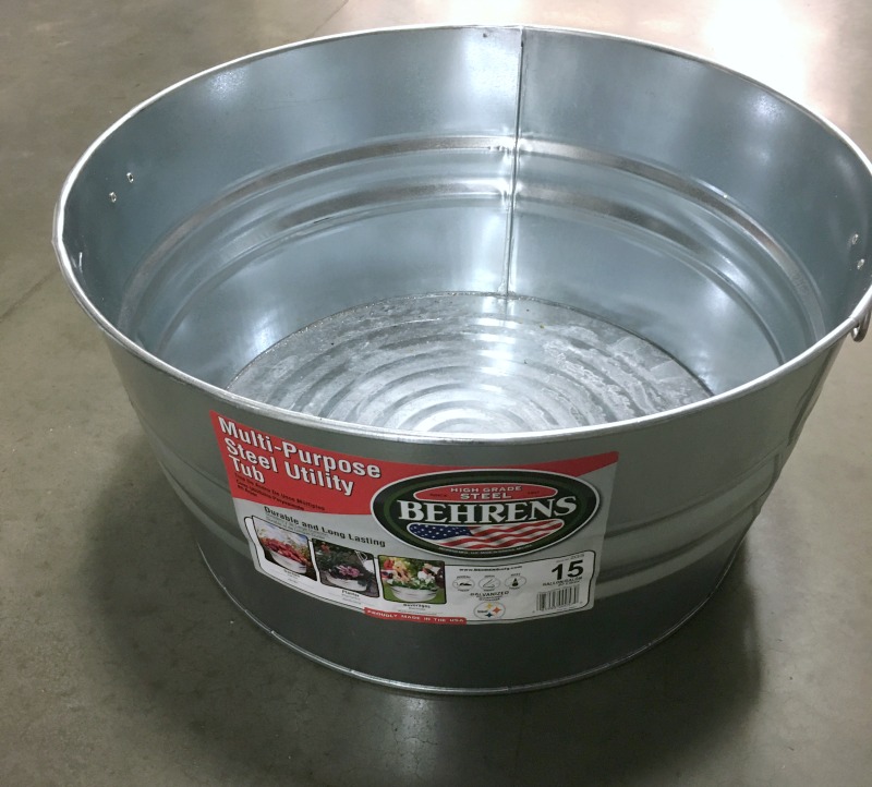 DIY Galvanized Bucket turned in to a Christmas Tree Skirt