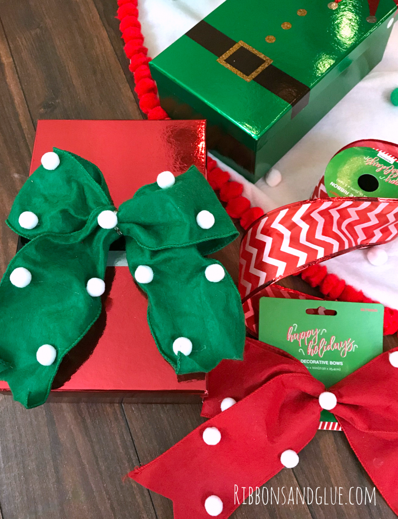 Reusable gift boxes with bows for under the Christmas Tree